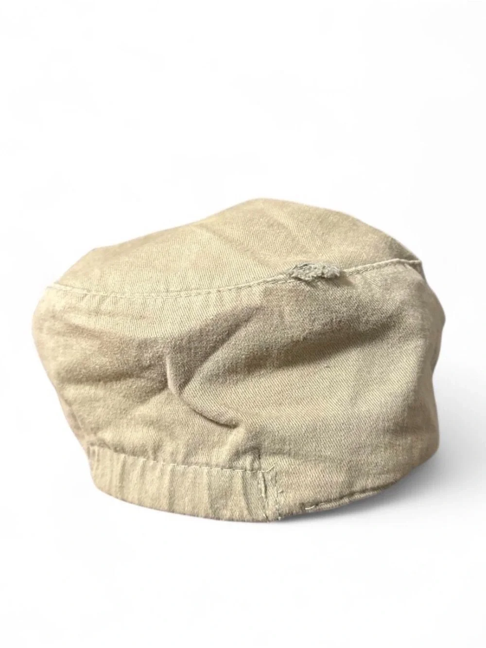Khaki Army Green Star Stud Studded Accent Canvas Cap